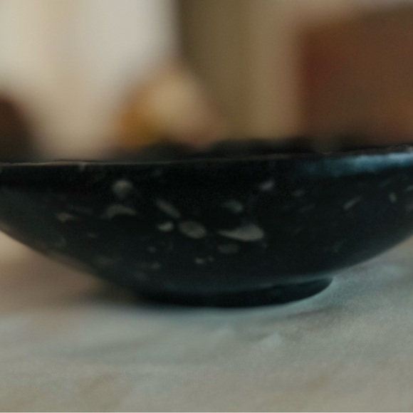 Orthoceral Fossil Stone Carved Bowl - Kuber Stone - Picture 3 of 4